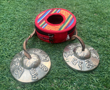 Load image into Gallery viewer, Tingsha bell with bag-Cymbals-Om Mani Padme Hum Crafted