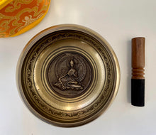 Load image into Gallery viewer, Singing bowl Gift Set-13 cm-Tara Carved