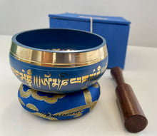 Load image into Gallery viewer, Singing bowl-9 cm-Blue-Gift Set