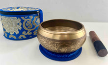Load image into Gallery viewer, Buddha Carved Singing Bowl Gift Set-13 cm-Meditation Yoga Reiki