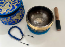 Load image into Gallery viewer, Singing bowl-Lapis Lazuli Healing bracelet Gift Bundle Set