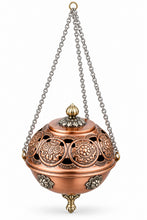 Load image into Gallery viewer, Handmade Copper Incense Burner Set with 25 Natural Cone Incense – Meditation Bundle