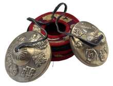 Load image into Gallery viewer, Tingsha bell with bag-8 Auspicious Symbols-Cymbals
