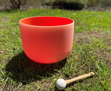 Load image into Gallery viewer, Crystal Singing bowl-Sacral Chakra with Carry bag- D Note-11 inch