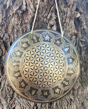 Load image into Gallery viewer, Gong with Beater-Flower of Life-Percussion Instrument-Sacred Geometry