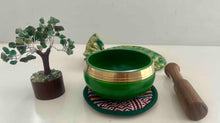 Load image into Gallery viewer, Meditation Gift Set | Singing Bowl, Green Aventurine Crystal Tree Bundle | Sound Healing Gift