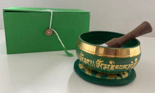 Load image into Gallery viewer, Singing Bowl for Meditation-Sound Bowls-Green Gift Set