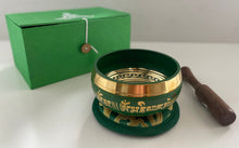 Load image into Gallery viewer, Singing Bowl for Meditation-Sound Bowls-Green Gift Set