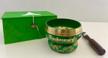 Load image into Gallery viewer, Singing bowl-9 cm-Green-Gift Set