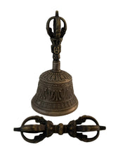 Load image into Gallery viewer, Buddhist Hand Bell and Dorje Set | Mindfulness Meditation Altar Tool