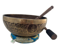 Load image into Gallery viewer, Singing Bowl-Handmade-20 cm-Sacred Geometry Etched