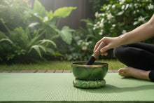 Load image into Gallery viewer, Tibetan Singing Bowl–17 cm-Sacred Geometry-F Note Heart Chakra Healing Sound Bath Meditation Tool