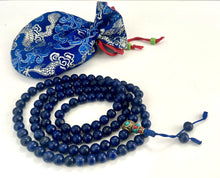 Load image into Gallery viewer, Lapis Lazuli 108 Bead Mala Necklace – Handmade Meditation Prayer Beads | Yoga & Mindfulness Jewelry