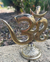 Load image into Gallery viewer, OM Figurine-OM Sound Of Universe-Medium Size-Stand Alone-Brass