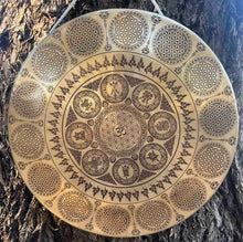 Load image into Gallery viewer, Gong-Percussion Instrument-45 cm-OM-Sacred Geometry-Flower Of Life Gong