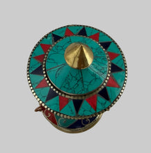 Load image into Gallery viewer, Tibetan Prayer Wheel-Turquoise