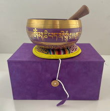 Load image into Gallery viewer, Singing Bowl for Sound Healing-Tibetan Bestseller Purple Gift Set