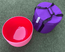 Load image into Gallery viewer, ROOT Chakra-C Note-12 inch-Crystal Singing bowl with Carry bag