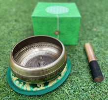 Load image into Gallery viewer, Singing Bowl-11 cm-Buddha Carved-Gift Set