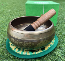 Load image into Gallery viewer, Singing Bowl-11 cm-Buddha Carved-Gift Set