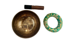 Load image into Gallery viewer, Singing Bowl Gift Set-Wisdom Eyes Handmade Meditation Bowl-15 cm