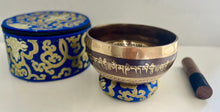 Load image into Gallery viewer, Singing Bowl Gift Set-Healing Meditation bowl-Handmade-15 cm-Om Mani Padme Hum