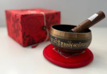 Load image into Gallery viewer, Singing Bowl Set 9 cm-Tibetan Mantras Meditation Bowl-Sound Healing Gift Set
