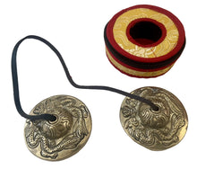 Load image into Gallery viewer, Meditation Bundle Pack – 12 cm Hand-Beaten Singing Bowl & 6 cm Tingsha Bells