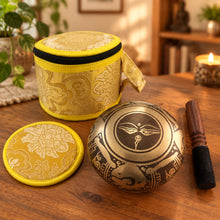 Load image into Gallery viewer, 11cm Tibetan Singing Bowl-Om Carved Meditation Sound Healing Yoga Reiki Gift