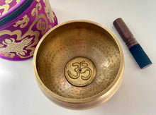 Load image into Gallery viewer, Singing bowl-14 cm-Om Carved