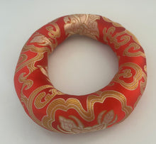 Load image into Gallery viewer, Singing Bowl Cushion Set 6 inch : Brocade Silk Ring, Tibetan Decor (Set of 3)