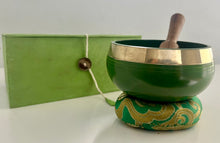Load image into Gallery viewer, Singing bowl Gift Set-Green-9 cm