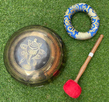 Load image into Gallery viewer, Singing Bowl-31 cm-Flower Of Life-Handmade Healing bowl-Meditation bowl-Handmade in Nepal