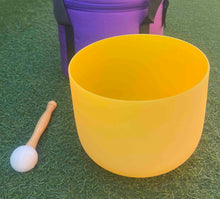Load image into Gallery viewer, Crystal Singing bowl with Carry Bag-Solar Plexus Chakra-8 inch