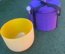 Load image into Gallery viewer, Crystal Singing bowl with Carry Bag-Solar Plexus Chakra-8 inch