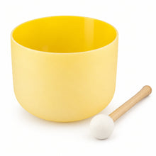 Load image into Gallery viewer, Crystal Singing bowl with Carry Bag-Solar Plexus Chakra-8 inch