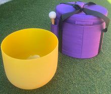 Load image into Gallery viewer, Crystal Singing bowl with Carry Bag-Solar Plexus Chakra-8 inch
