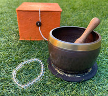 Load image into Gallery viewer, Singing bowl-Clear Quartz Crystal Healing bracelet Gift Bundle Set