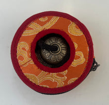 Load image into Gallery viewer, Tingsha Bell Set with Brocade Zipper Case – Meditation & Yoga Sound Healing Cymbals