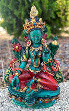 Load image into Gallery viewer, Green Tara Statue-Goddess-Resin Statue