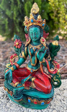 Load image into Gallery viewer, Green Tara Statue-Goddess-Resin Statue