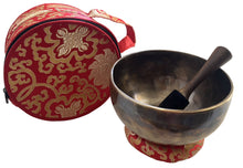 Load image into Gallery viewer, Tibetan Singing Bowl with Carry Bag-Handmade Meditation bowl-19 cm-Third Eye Chakra 7.9 inch