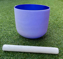 Load image into Gallery viewer, THIRD EYE CHAKRA 7 inch Crystal Singing bowl-Chakra coloured
