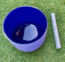 Load image into Gallery viewer, THIRD EYE CHAKRA 7 inch Crystal Singing bowl-Chakra coloured