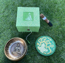Load image into Gallery viewer, Singing Bowl-Gift set-Hand beaten-11cm-Buddha Carved