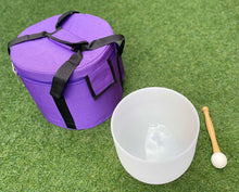 Load image into Gallery viewer, HEART CHAKRA 8 inch Crystal Singing bowl with Carry Bag