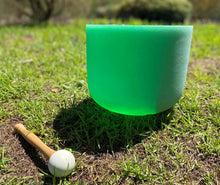 Load image into Gallery viewer, Crystal Singing bowl-HEART Chakra with Carry bag- F Note-8 inch