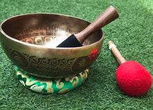 Load image into Gallery viewer, Singing Bowl-20 cm-Handmade-Mantra Etched Carved