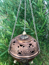 Load image into Gallery viewer, Incense Burner-Copper-Eight Auspicious Symbols-Astamangala Crafted