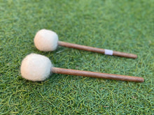 Load image into Gallery viewer, Bundle Pack of 2-Gong Mallets-Small-White-Felted